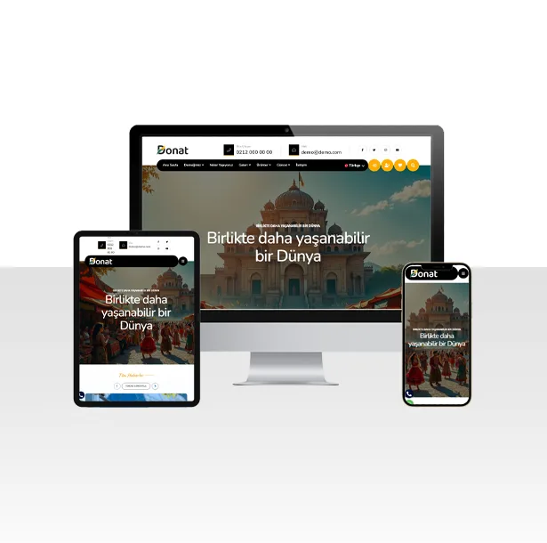 Hazır Vakıf ve Dernek Web Sitesi Paketi Donate