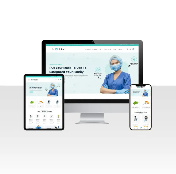 E-Ticaret Medikal Ürünleri Satışı Web Sitesi FaceMask
