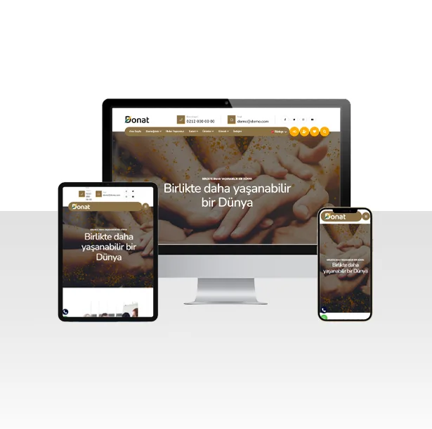 Hazır Dernek ve Bağış Web Sitesi Paketi Kumsal