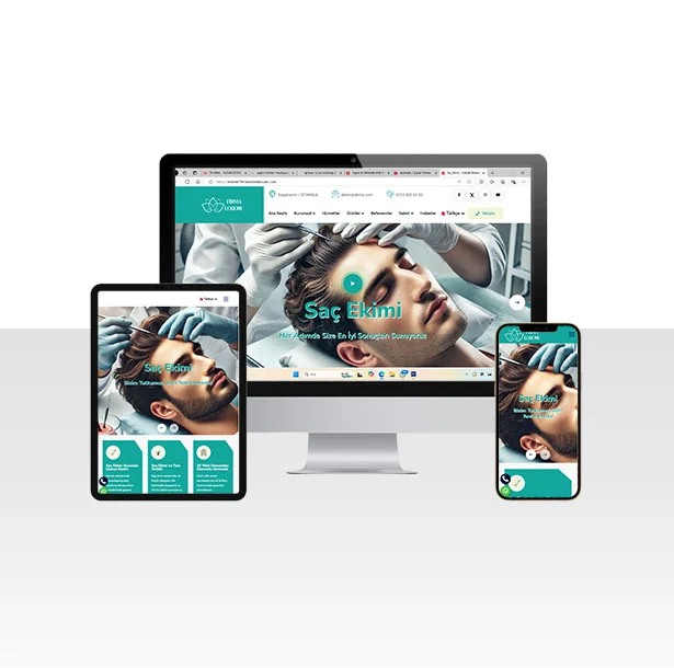 Saç Ekimi ve Estetik Merkezi Web Sitesi Paketi Ahenk