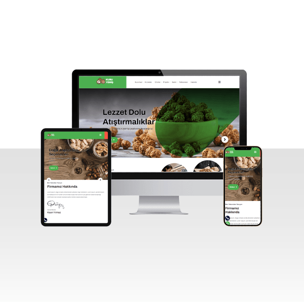 Kuruyemiş ve Organik Ürün Web Sitesi Paketi - Kokteyl