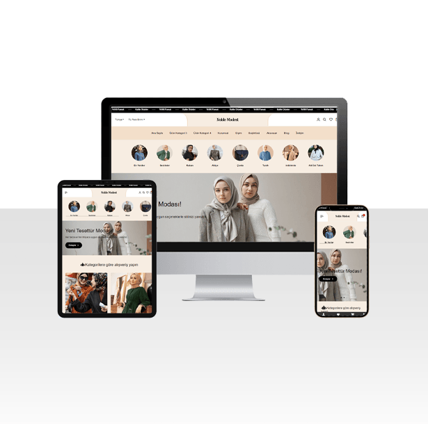 E-Ticaret Muhafazakâr Giyim Web Sitesi Paketi - Nisa