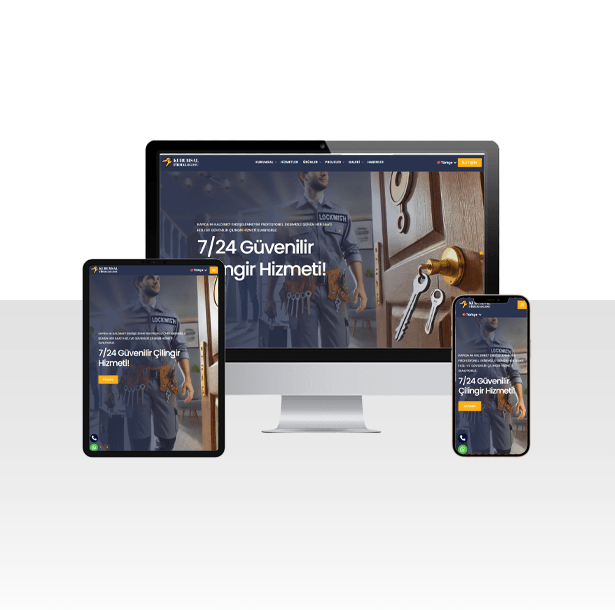 Çilingir ve Anahtarcı Hazır Web Sitesi Paketi - Lock