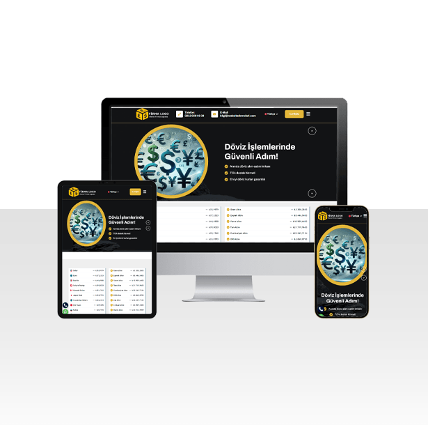 Döviz Bürosu ve Kuyumcu Web Sitesi Paketi - Gold