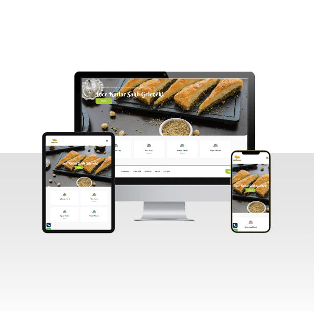 Tatlıcı ve Pastane Web Sitesi Paketi - Baklava