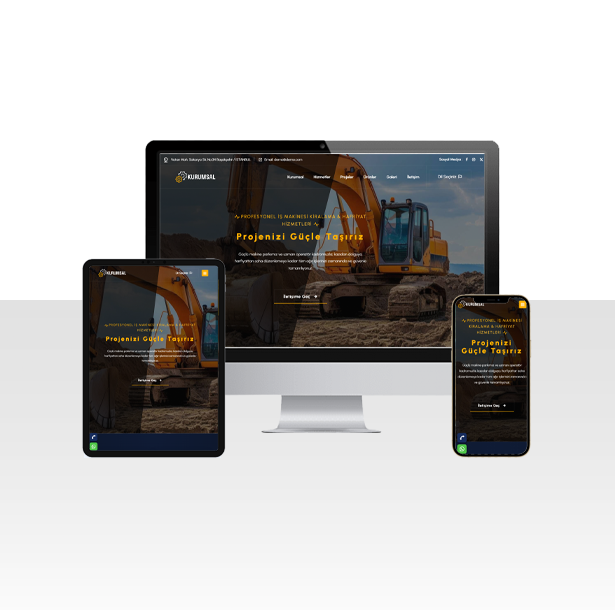 Forklift ve İş Makinesi Kiralama Web Sitesi Paketi - Karabük