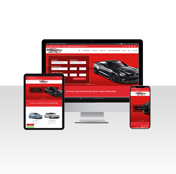 Rent A Car Web Paketi Red