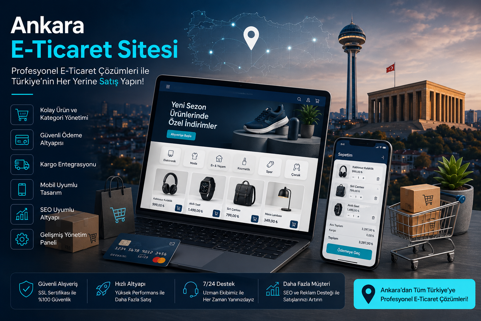 Ankara E-Ticaret Sitesi Yaptırmak: Fiyat, Süreç ve Doğru Firma Seçimi