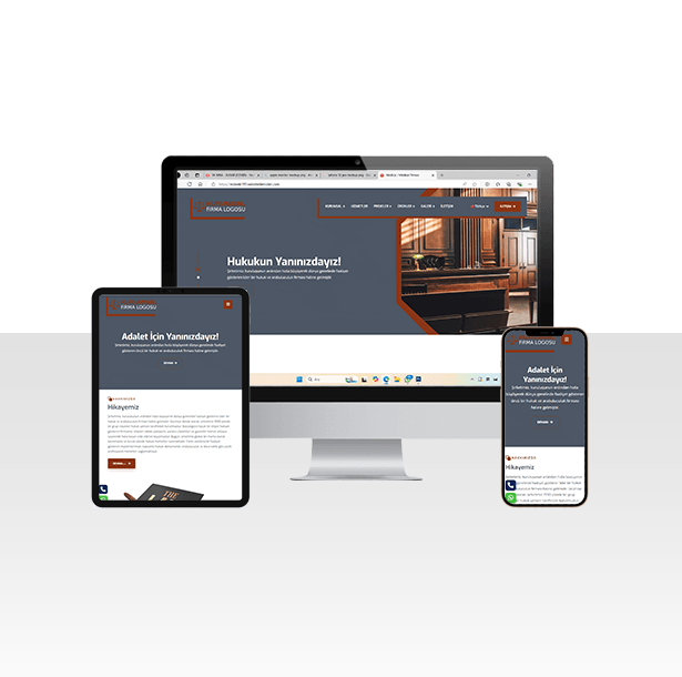 Hukuk İşleri , Avukat ve Danışmanlık Web Sitesi Paketi - Adalet
