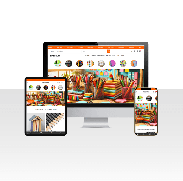 E-Ticaret Kırtasiye Ürünleri Satışı Web Sitesi - Stationary