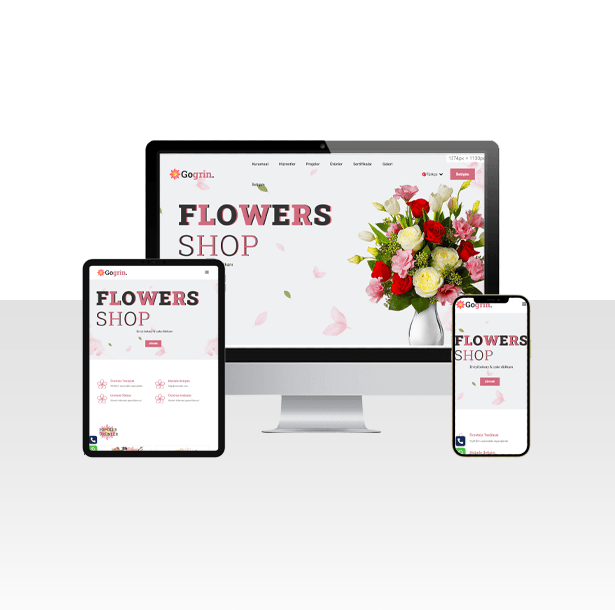 Çiçekçi Tanıtım Hazır Web Sitesi Paketi - Loves