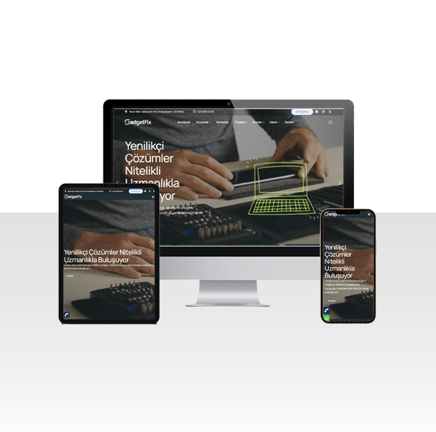 Tablet, Telefon ve Pc Tamiri Web Sitesi Paketi - Gadget