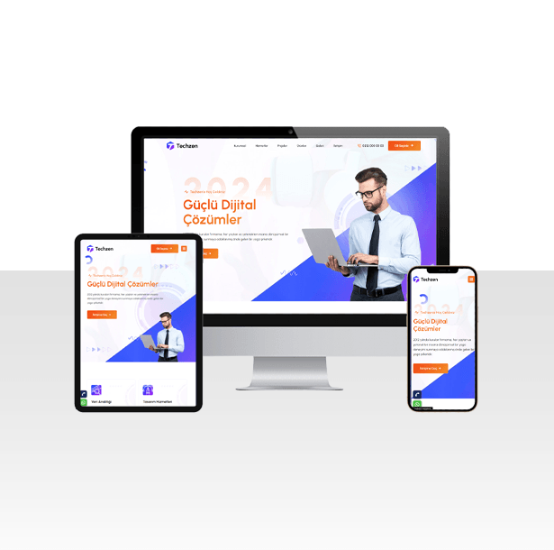 Bilgi Teknolojileri Firması Hazır Web Sitesi Paketi - BT