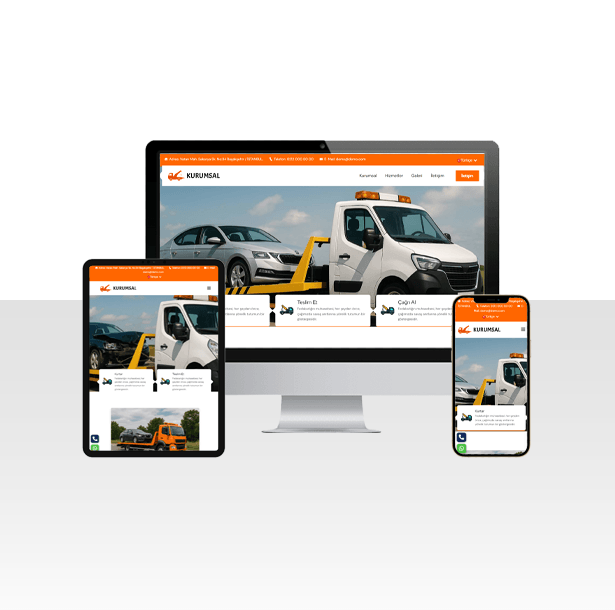 Oto Kurtarma ve Çekici Hizmetleri Web Sitesi Paketi - Güven