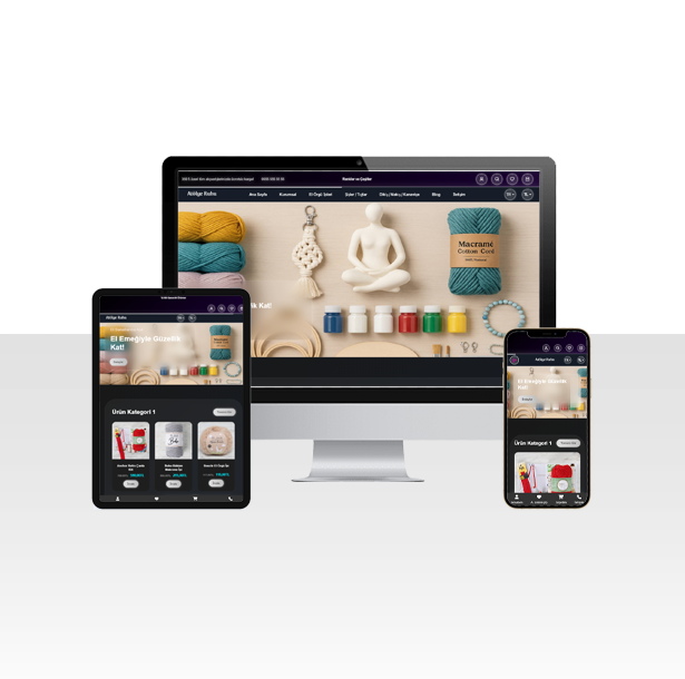 Örgü Ürünleri Satışı E-Ticaret Web Sitesi Paketi - Beceri