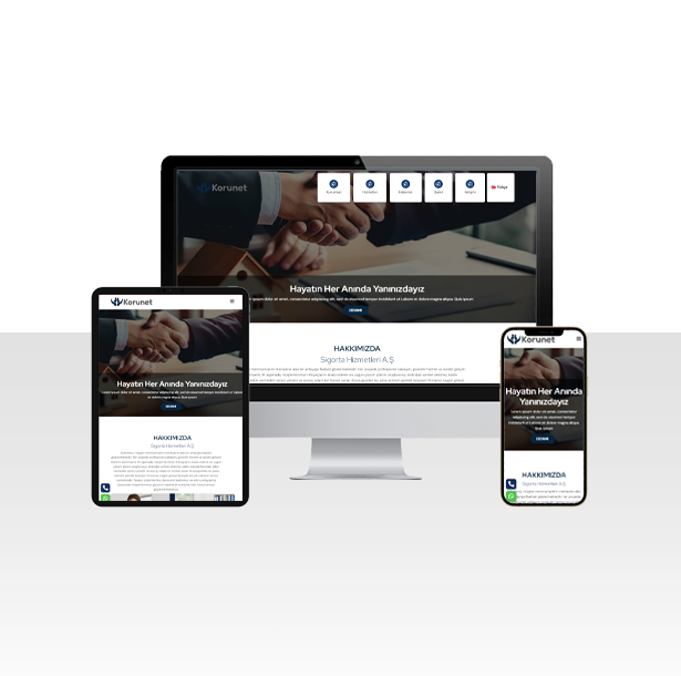 Sigorta Şirketi Hazır Web Sitesi Paketi - Bingöl