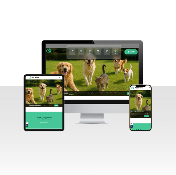 Pet Oteli ve Veterinerlik Hazır Web Sitesi Paketi - Giresun