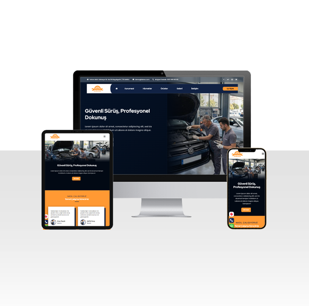 Oto Tamir ve Bakım Şirketi Hazır Web Sitesi - Garage