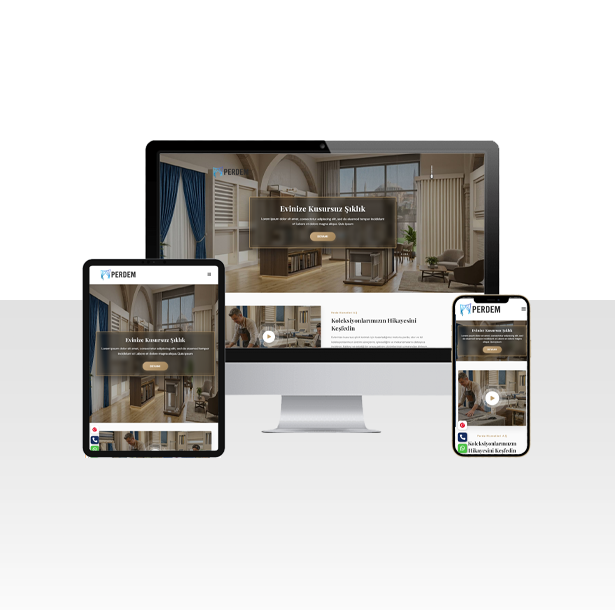 Perdeciler İçin Hazır Web Sitesi - Perdem