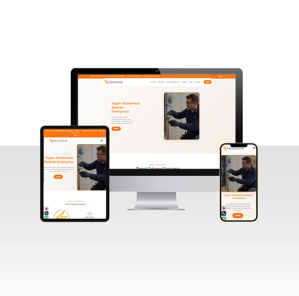 Elektrik ve Elektronik Firması Hazır Web Sitesi - Electrician v8